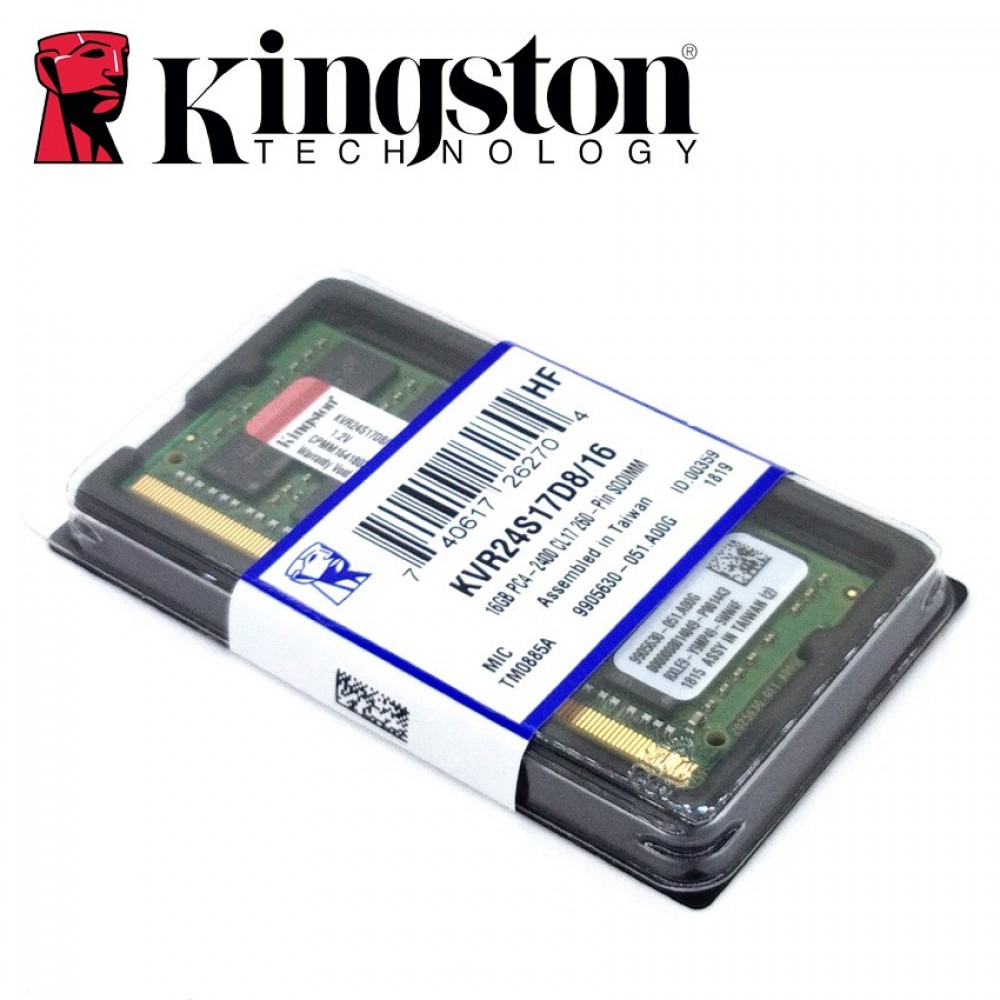 Official Kingston KVR24S17D8/16 16GB DDR4 2400Mhz Laptop Memory Ram (T12-12-7) Official Kingston KVR24S17D8/16 16GB DDR4 2400Mhz Laptop Memory Ram (T12-12-7)
