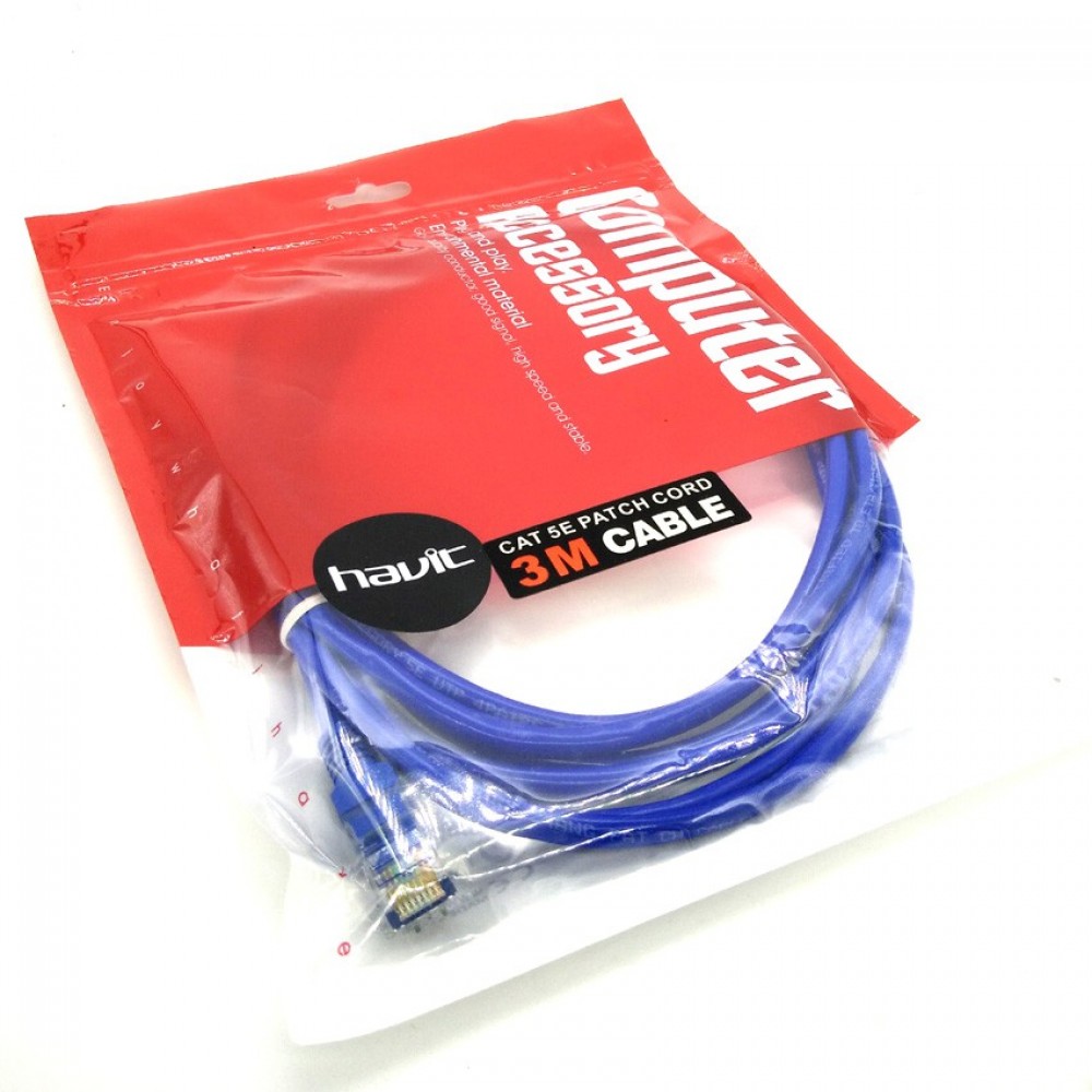 Havit 3M Cat5e RJ45 Network Ethernet Patch Cord Lan Cable Full Speed Havit 3M Cat5e RJ45 Network Ethernet Patch Cord Lan Cable Full Speed