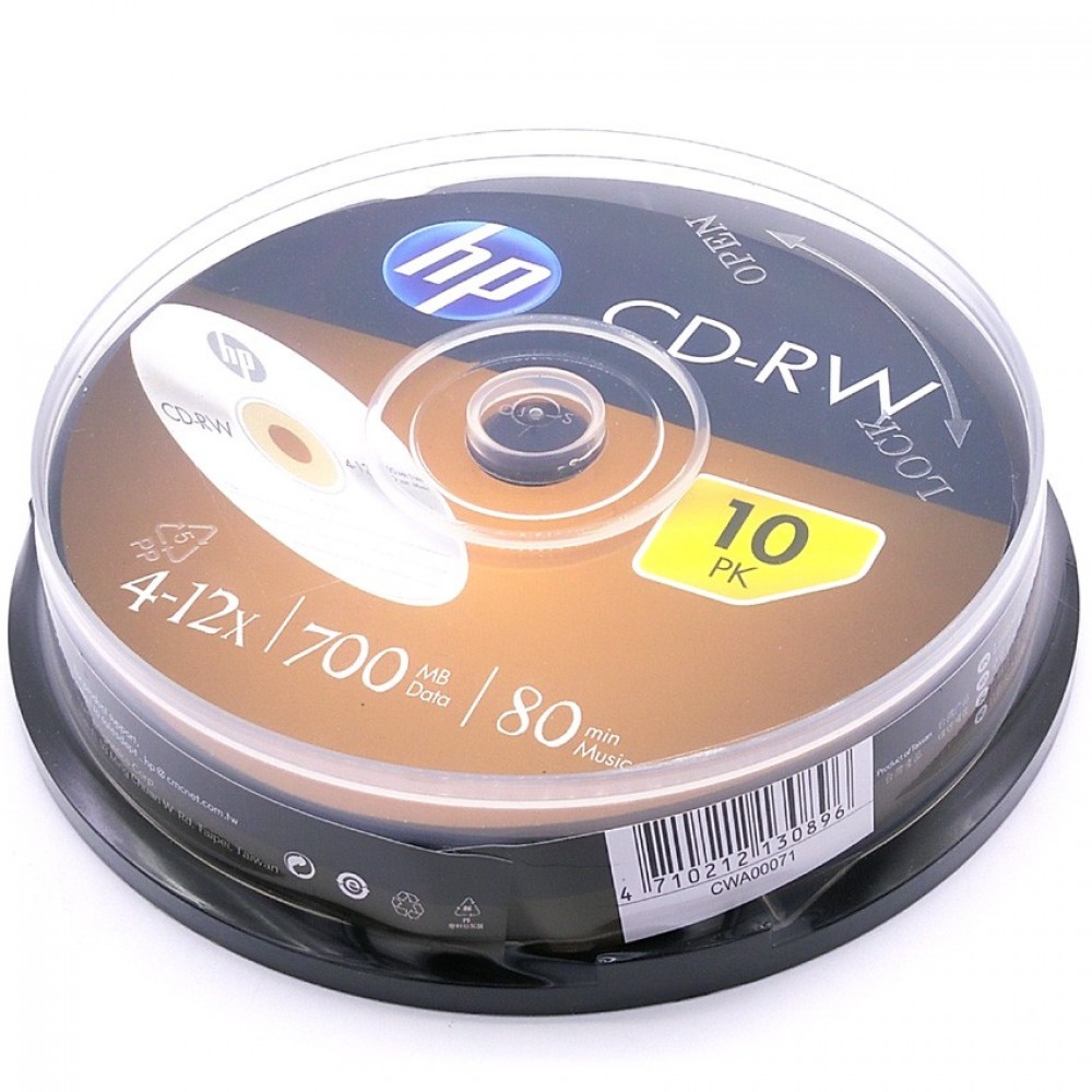 10Pcs Official HP CD-RW 700MB 80Min 4~12X With Box 10Pcs Official HP CD-RW 700MB 80Min 4~12X With Box