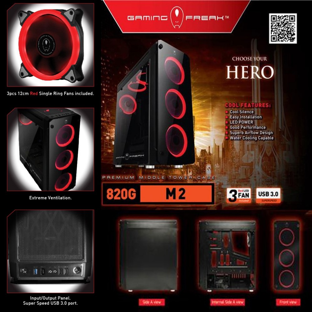 Official AVF Gaming Freak M2 820G Temper Glass Middle Tower ATX Casing (USB3.0) Official AVF Gaming Freak M2 820G Temper Glass Middle Tower ATX Casing (USB3.0)