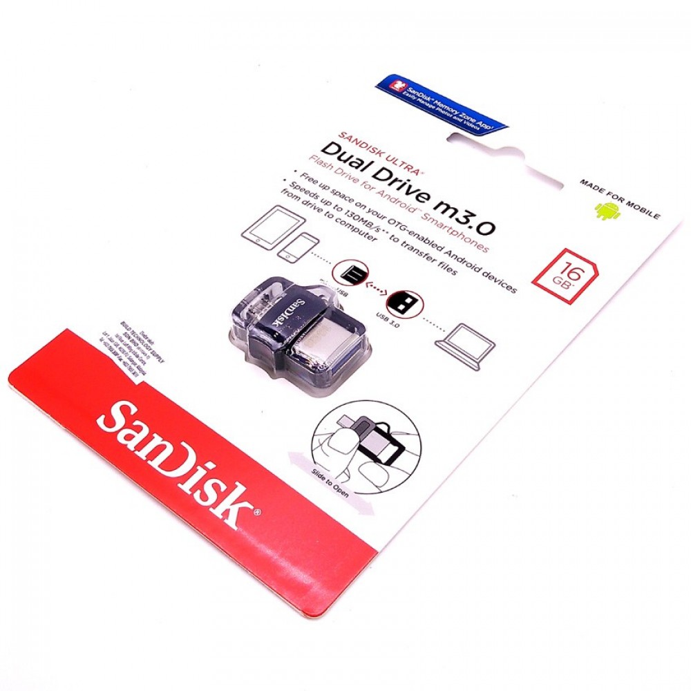 Official 16GB SanDisk USB3.0 Ultra Dual OTG Drive M3.0 Official 16GB SanDisk USB3.0 Ultra Dual OTG Drive M3.0