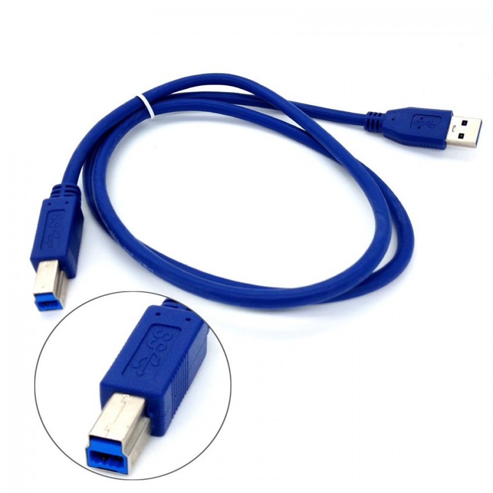 USB 3.0 A Male to B Male AM-BM Cable Speed Up To 5.0 Gbps USB 3.0 A Male to B Male AM-BM Cable Speed Up To 5.0 Gbps