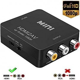 image of HDMI to AV Converter 1080p HDMI to 3 RCA Audio Video AV CVBS Adapter (Z1-3)