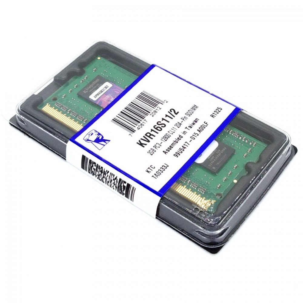 Official Kingston KVR16S11/2 2GB DDR3 1600Mhz Laptop Memory Ram (T12-12-12) Official Kingston KVR16S11/2 2GB DDR3 1600Mhz Laptop Memory Ram (T12-12-12)
