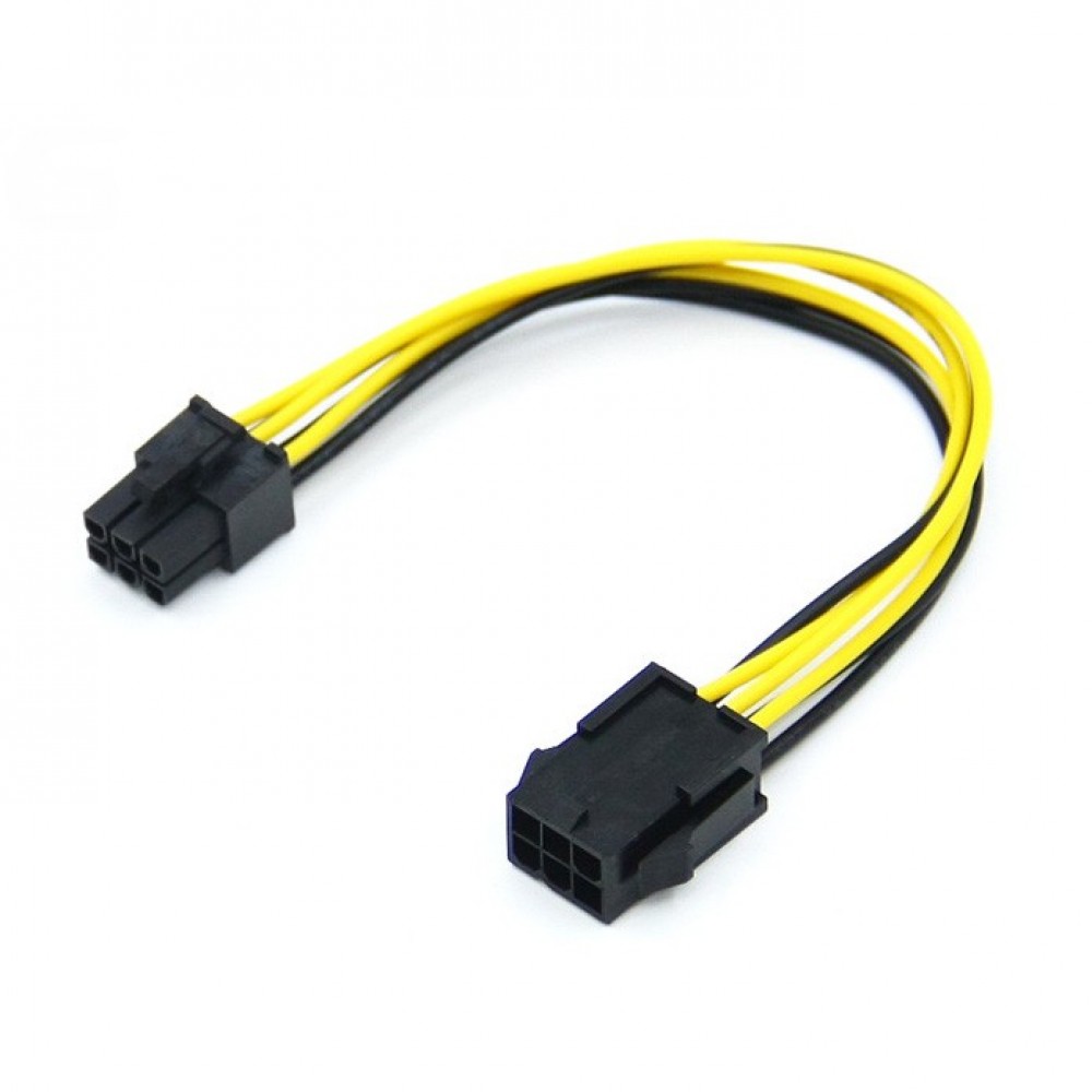 0.2m PCIe 6 Pin Female to Male Extension Cable (T14-8) 0.2m PCIe 6 Pin Female to Male Extension Cable (T14-8)