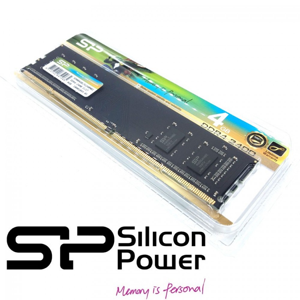 Silicon Power 4GB DDR4 2400MHz Desktop DIMM RAM Lifetime warranty Silicon Power 4GB DDR4 2400MHz Desktop DIMM RAM Lifetime warranty