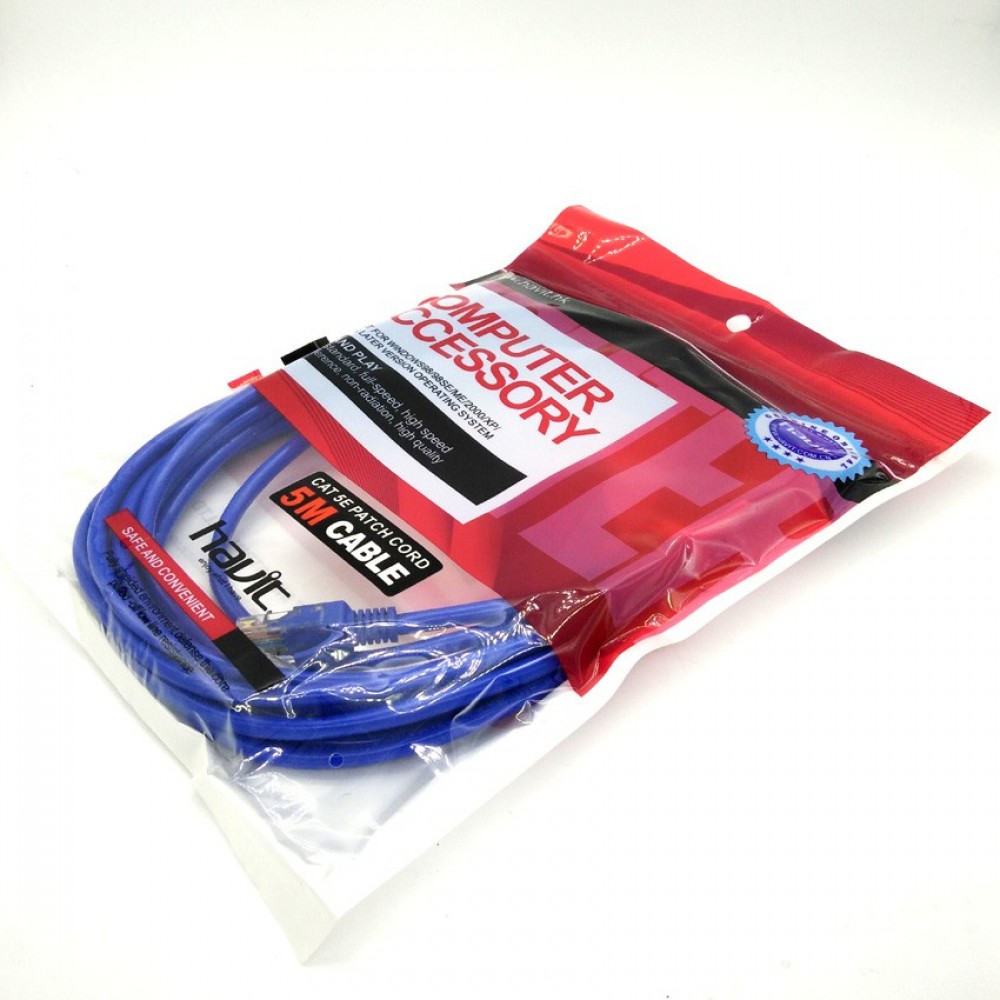 Havit 5M Cat5e RJ45 Network Ethernet Patch Cord Lan Cable Full Speed Havit 5M Cat5e RJ45 Network Ethernet Patch Cord Lan Cable Full Speed