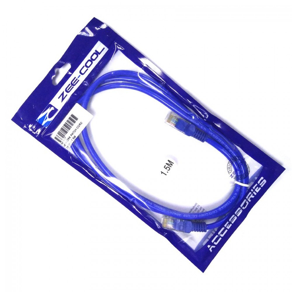 Zee-cool 1.5M Cat5e Rj45 Networking Ethernet Cable Speed Up to 10/100 Mps Zee-cool 1.5M Cat5e Rj45 Networking Ethernet Cable Speed Up to 10/100 Mps