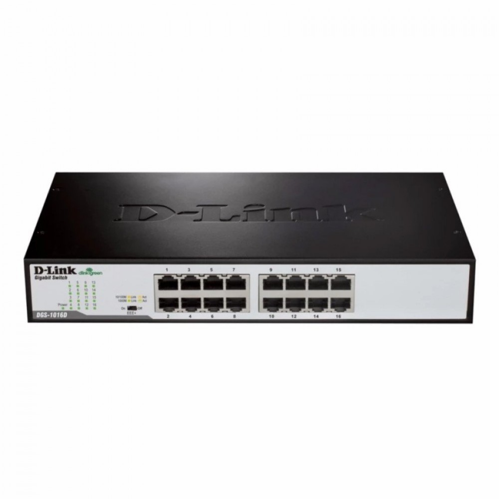 Official D-Link DGS-1016D 16-Port Gigabit Unmanaged Rackmount Switch Official D-Link DGS-1016D 16-Port Gigabit Unmanaged Rackmount Switch