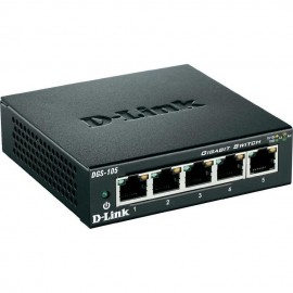image of D-Link Gigabit Switch 5-Port Steel Case DGS-105 Speed Up to 2Gbps Duplex Mode