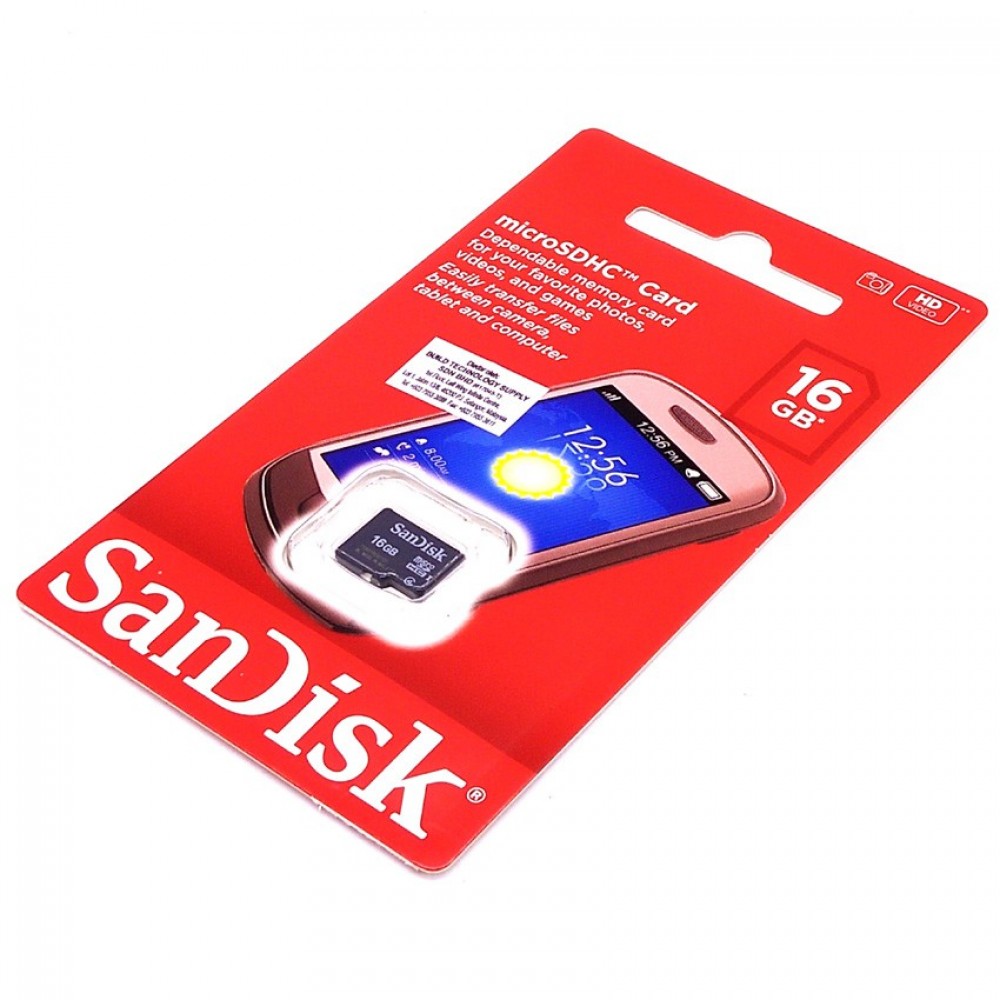 Official SanDisk 16GB Class 4 Micro SD Memory Official SanDisk 16GB Class 4 Micro SD Memory