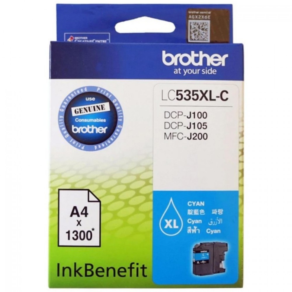 Brother LC-535XL-C Cyan Ink Cartridge For DCP-J100 / DCP-J105 / MFC-J200 Brother LC-535XL-C Cyan Ink Cartridge For DCP-J100 / DCP-J105 / MFC-J200