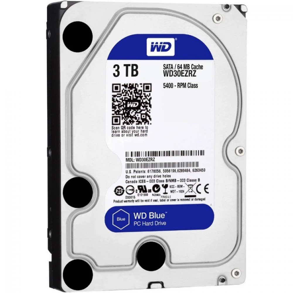 Western Digital WD Blue 3000GB / 3TB Internal 3.5 Sata Hard Drive 5400RPM 64MB Western Digital WD Blue 3000GB / 3TB Internal 3.5 Sata Hard Drive 5400RPM 64MB