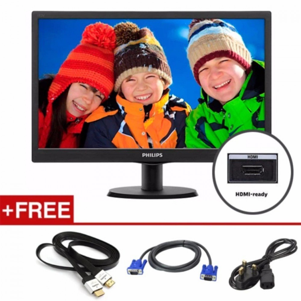 Philips 23.6" 243V5QHSBA 16:9 Full HD Widescreen LED Monitor With Vga/Dvi /HDMI Philips 23.6" 243V5QHSBA 16:9 Full HD Widescreen LED Monitor With Vga/Dvi /HDMI