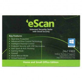 image of Official eScan Internet Security Suite with Cloud Security 2018(Classic Package)