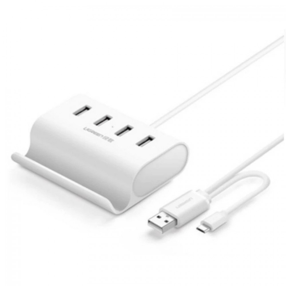 UGREEN 0.5M 4 Ports High Speed Usb 2.0 HUB + Stand with Micro USB 2.0 OTG UGREEN 0.5M 4 Ports High Speed Usb 2.0 HUB + Stand with Micro USB 2.0 OTG