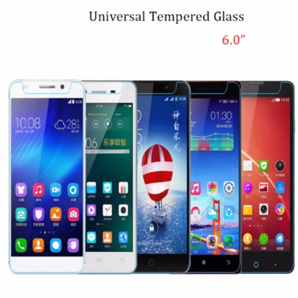 Universal Tempered Glass Screen Protector 6.0" Compatible 6 Inch Smart Phone Universal Tempered Glass Screen Protector 6.0" Compatible 6 Inch Smart Phone