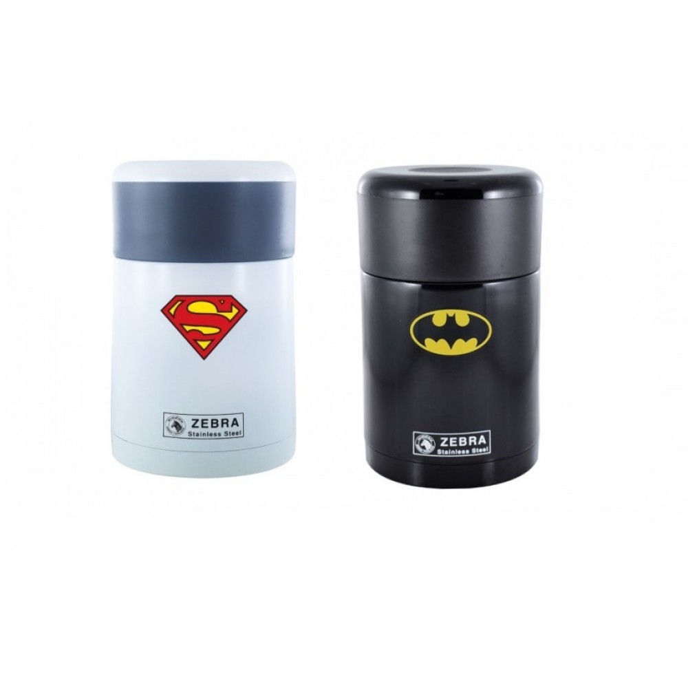 Zebra 0.5LT Vacuum Food Jar - Superman/Batman