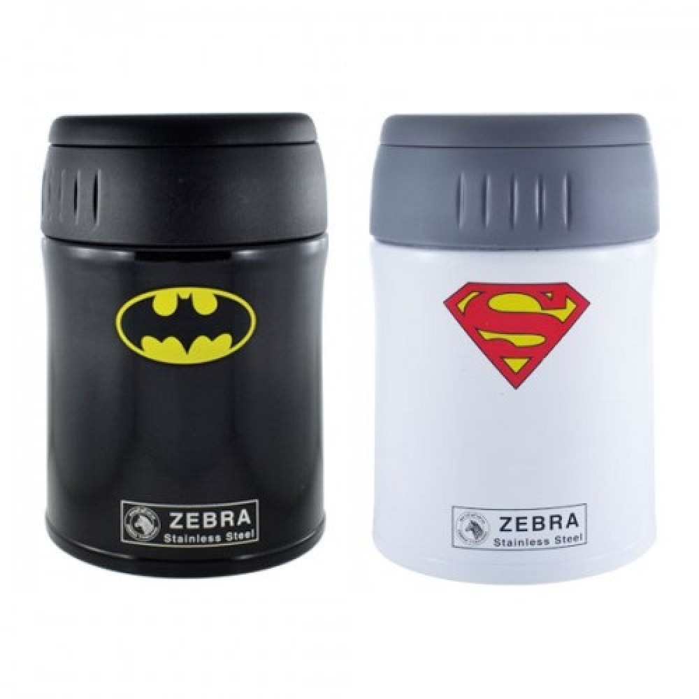 Zebra 0.38LT Vacuum Food Jar - Superman/Batman