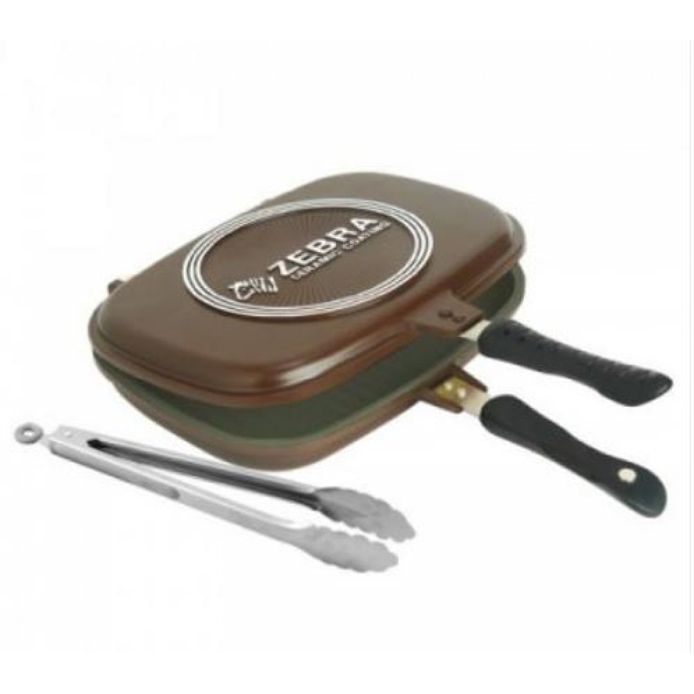 Zebra 32 X 24cm Double Grill Pan (FOC Food Tong)