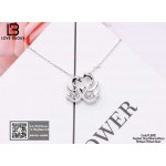 [Love Bijoux heart series] S925 silver plated platinum elegant swan necklace PLB081