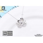 [Love Bijoux heart series] S925 silver plated platinum elegant swan necklace PLB081