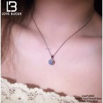 [Love Bijoux set chain series] S925 silver platinum plated elegant round diamond necklace PLB082