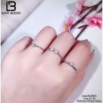 [Love Bijoux Series] S925 silver lucky four-leaf clover triple platinum plating ring RLB016