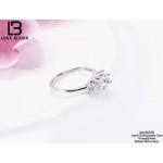 [Love Bijoux Romantic Series] S925 Platinum plated Romantic Corolla Ring RLB018