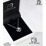  [Love Bijoux Lucky Series] S925 Silver Platinum Fashion Clover Diamond Necklace PLB002