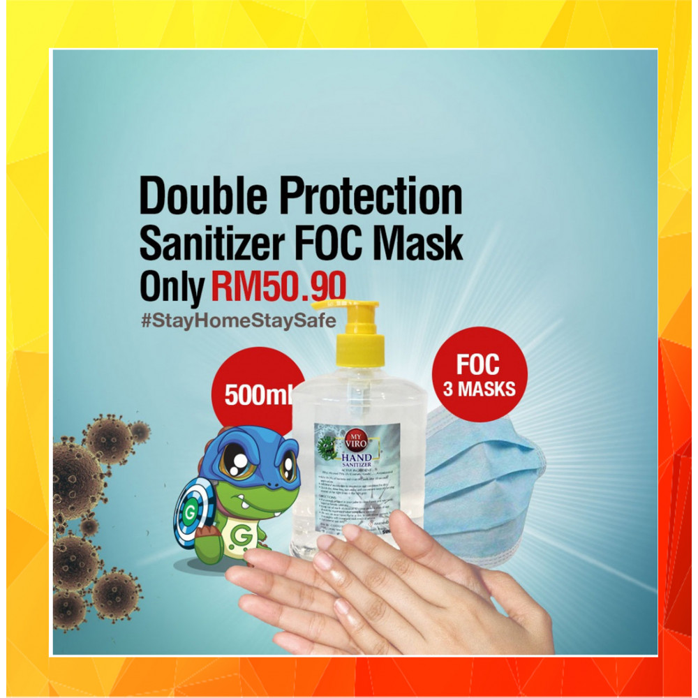 [Ready Stock]FOC 3 Masks]BUY Hand Sanitizer 500ML