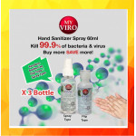 [Ready Stock]Hand Sanitizer Spray 60ML [Ethyl Alcohol 75% v/v] x 3btl