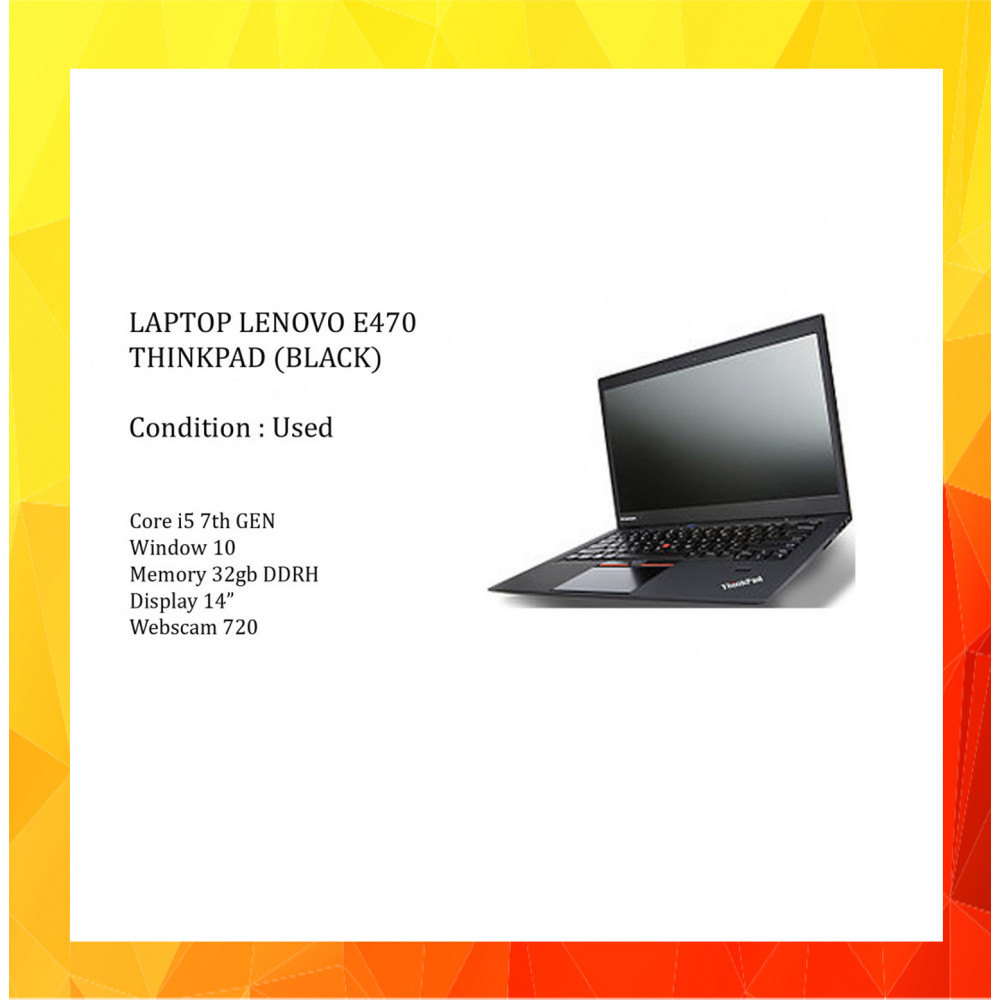 LENOVO E470 thinkpad( Black) (uSED)