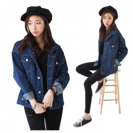 image of Ready stocks. loose style Denim jacket for ladies , M-XL available