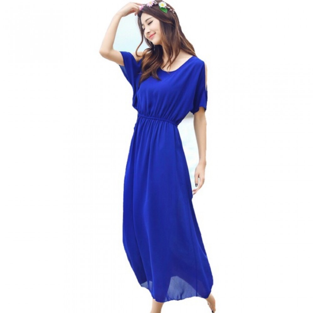 Blue chiffon dress for ladies Blue chiffon dress for ladies