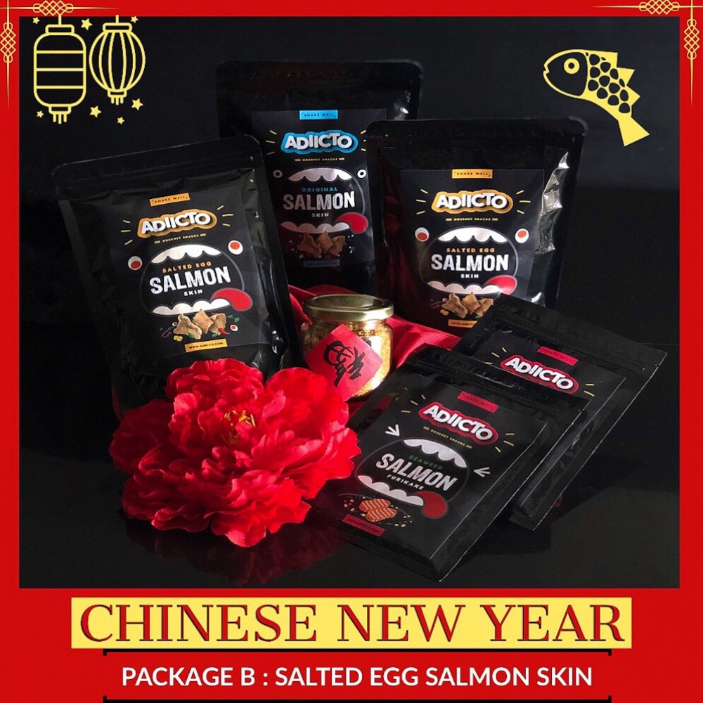 Adicto-CNY Big Box-Package B Salted Egg Salmon Skin [Salted Egg Fish Skin][Chinese New Year][CNY][Fish Skin][Salmon Skin]