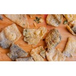 Adiicto Salmon Skin-One(1) Salted Egg Salmon Skin and One(1) Seasalt & Pepper Salmon Skin 72gram[Salted Egg Fish Skin]