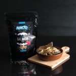 Adiicto Salmon Skin-One(1) Salted Egg Salmon Skin and One(1) Seasalt & Pepper Salmon Skin 72gram[Salted Egg Fish Skin]
