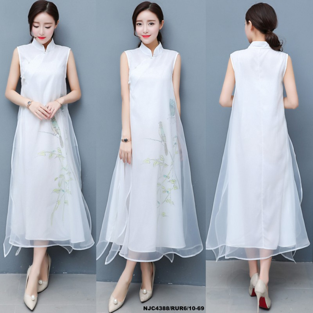 NJ ExclusiveCollections Mandarin Long Dress NJ ExclusiveCollections Mandarin Long Dress