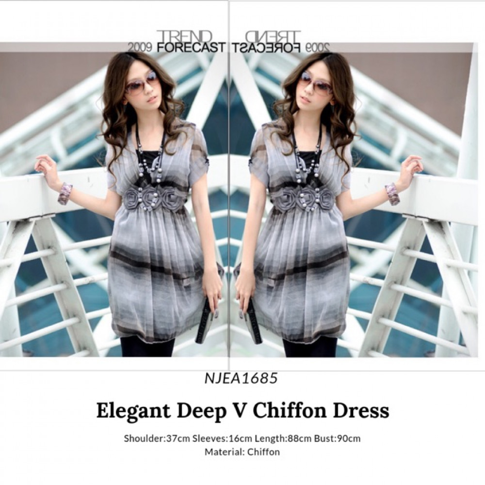 NJBoutique Duotone Dress - Greyish NJBoutique Duotone Dress - Greyish