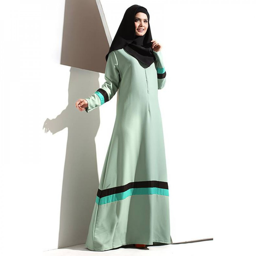 NJ Bella Blocking Jubah - Mix Color Modern Jubah Dress NJ Bella Blocking Jubah - Mix Color Modern Jubah Dress