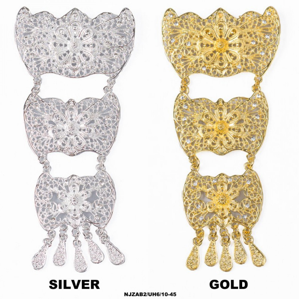 NJ AccessoriesCollections Brooch Traditional Style w/ Crystal Stone - 3 Layer NJ AccessoriesCollections Brooch Traditional Style w/ Crystal Stone - 3 Layer