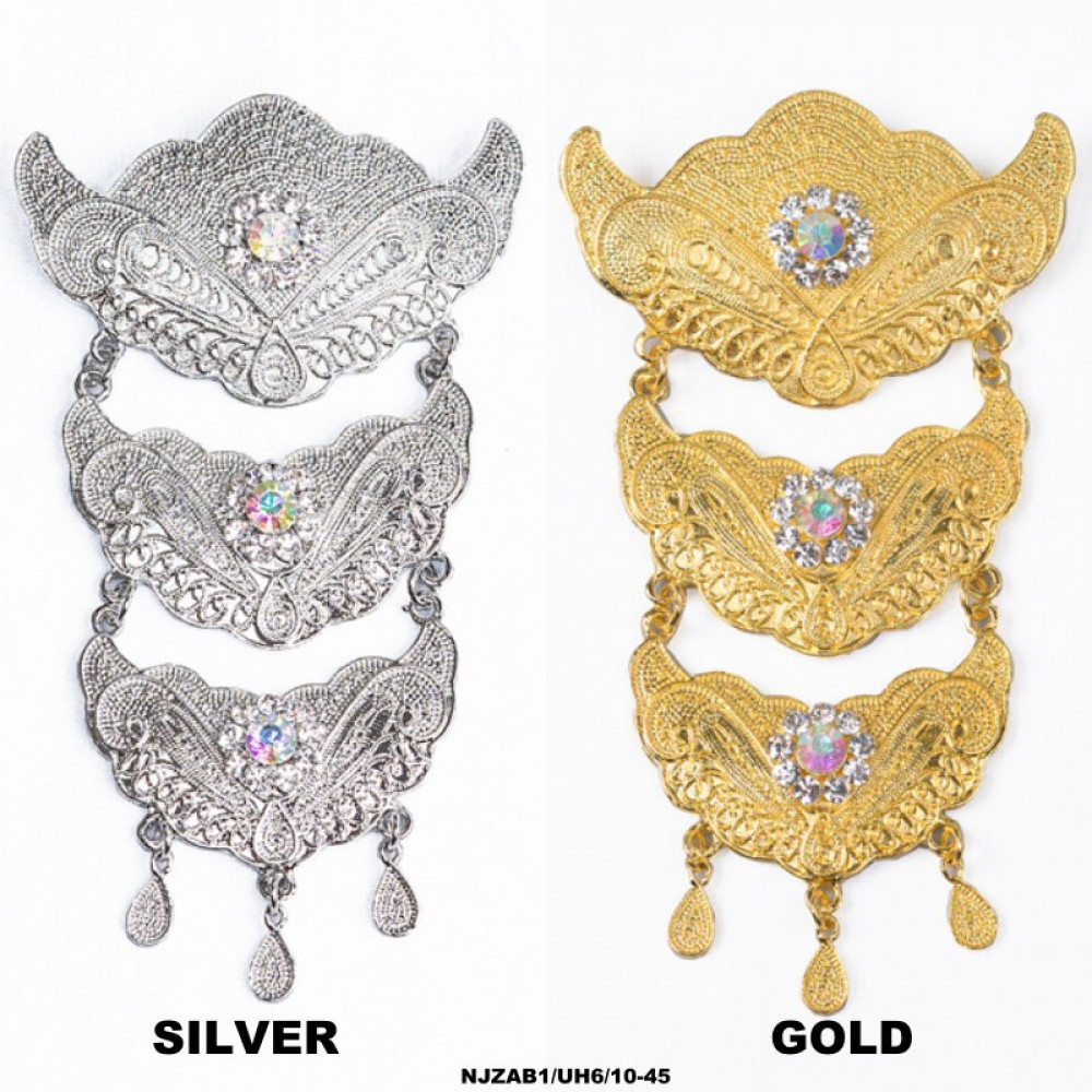 NJ AccessoriesCollections 3 Layer Brooch Tradisional Style with Crystal Stone NJ AccessoriesCollections 3 Layer Brooch Tradisional Style with Crystal Stone