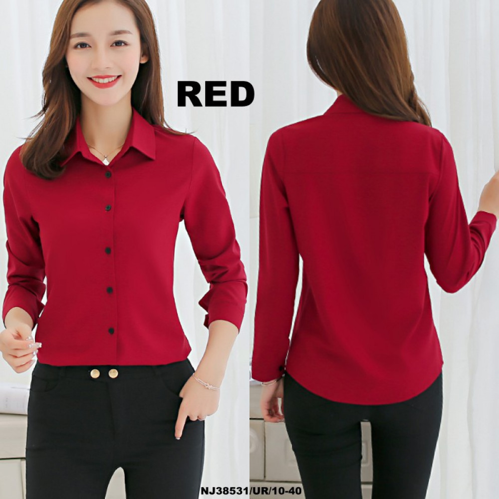 NJ Fashion Stylish Collared Button Top NJ Fashion Stylish Collared Button Top