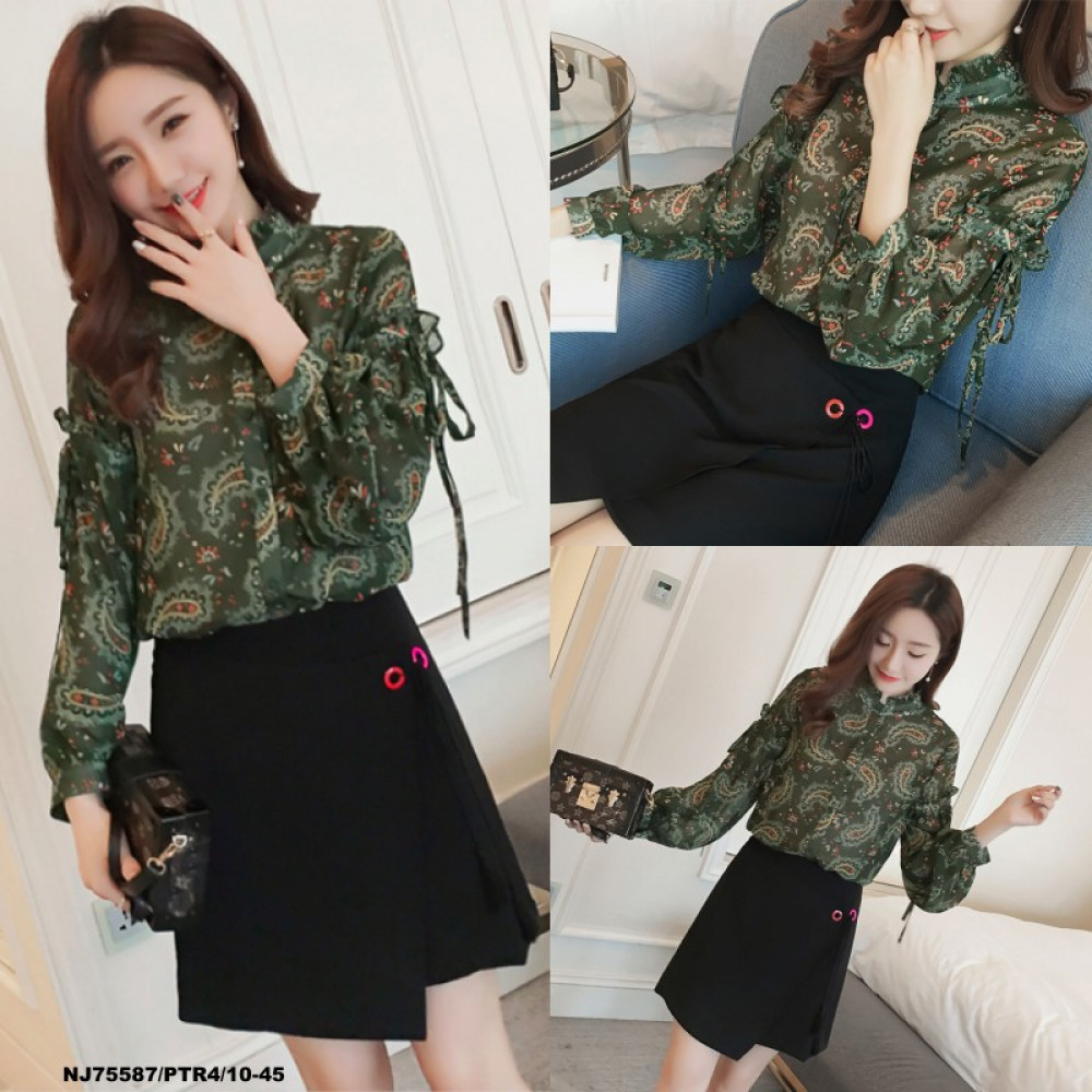 NJ EuropeFashion Stylish Printed Button Top NJ EuropeFashion Stylish Printed Button Top