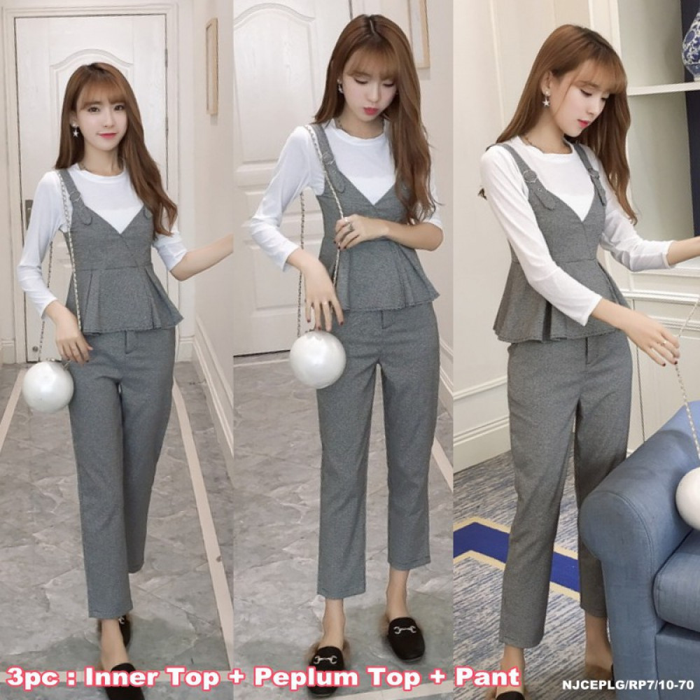 NJ DesignerCollections Feminine Peplum Suit NJ DesignerCollections Feminine Peplum Suit