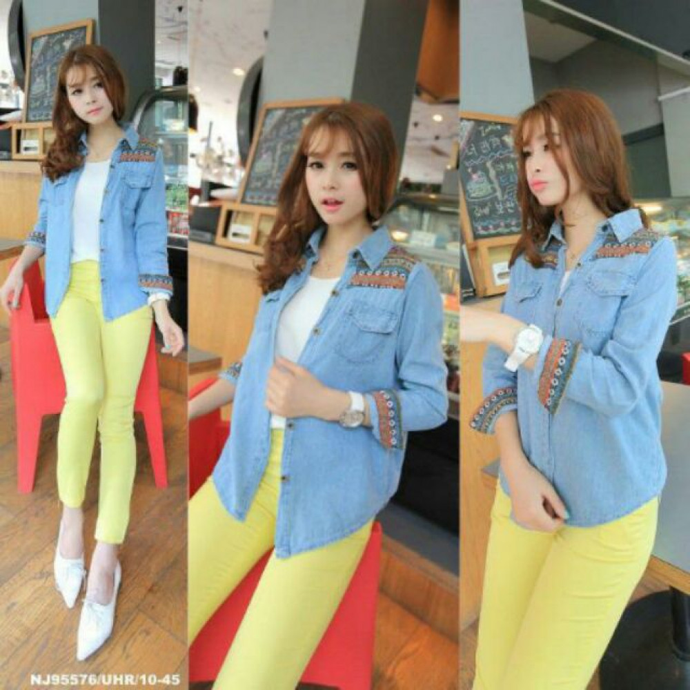 NJ EuropeFashion Tribal Denim Jacket NJ EuropeFashion Tribal Denim Jacket