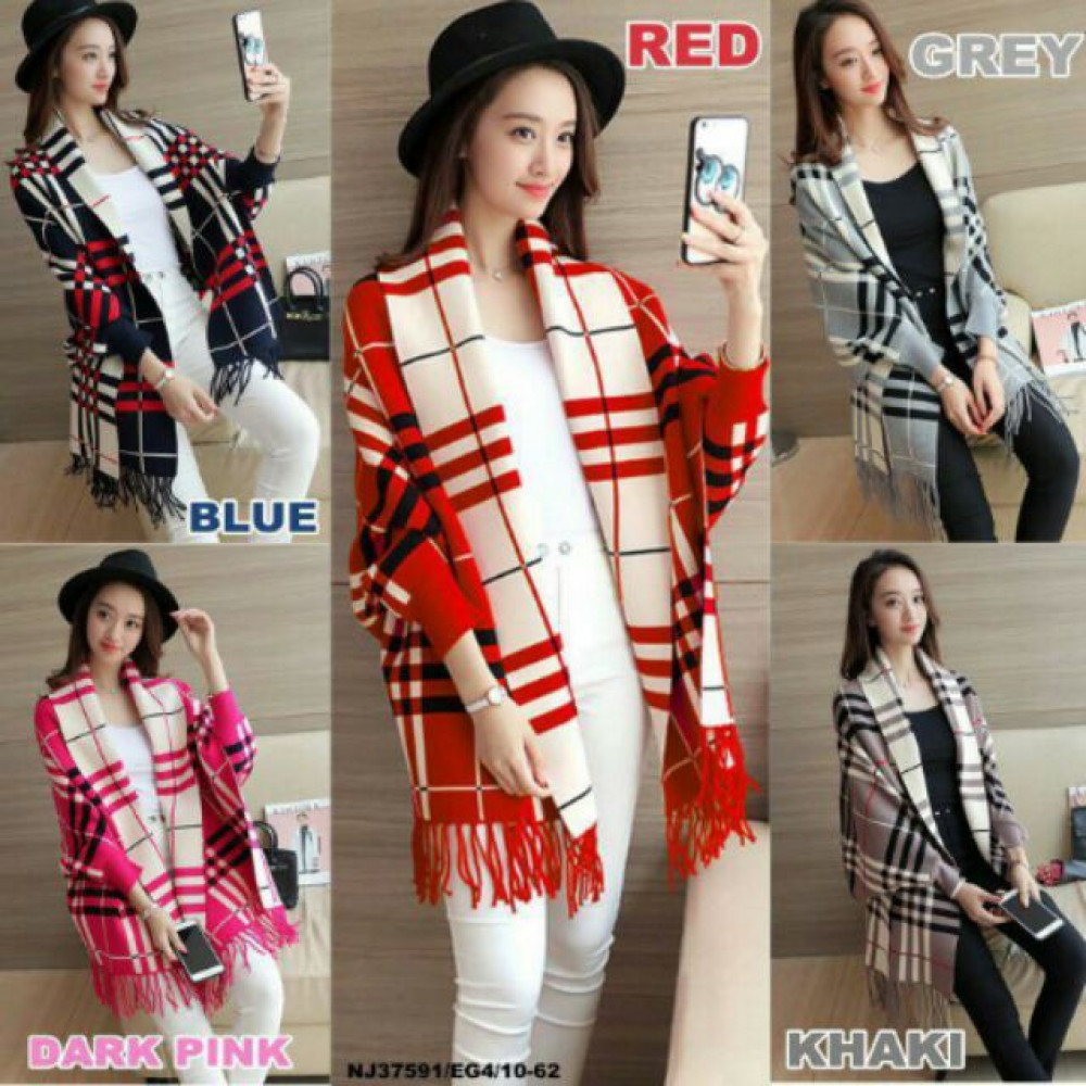 NJ Fashion Elegant Checker Cardigan NJ Fashion Elegant Checker Cardigan