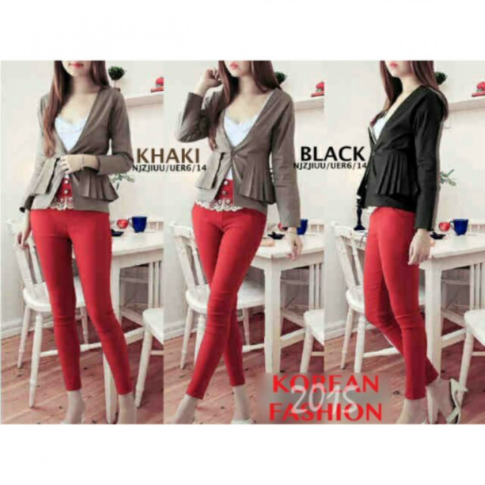 NJ Fashion Stylish One Button Pleats Women Blazer NJ Fashion Stylish One Button Pleats Women Blazer