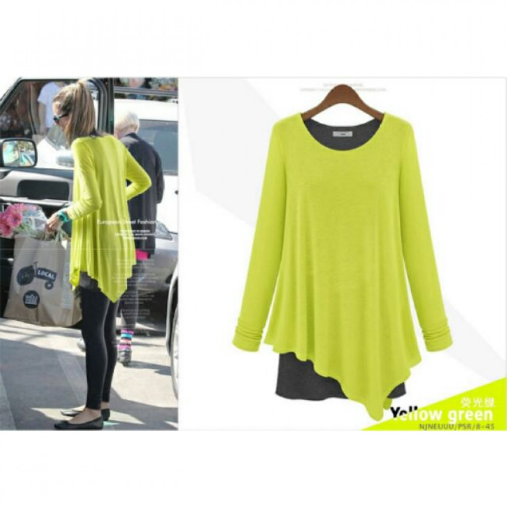 NJ EuropeFashion Two Layer Uneven Blouse NJ EuropeFashion Two Layer Uneven Blouse